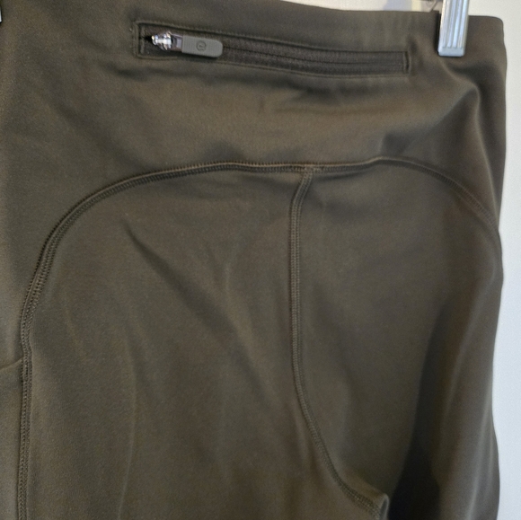 Lululemon Olive Green High-Waisted Leggings - Picture 4 of 9